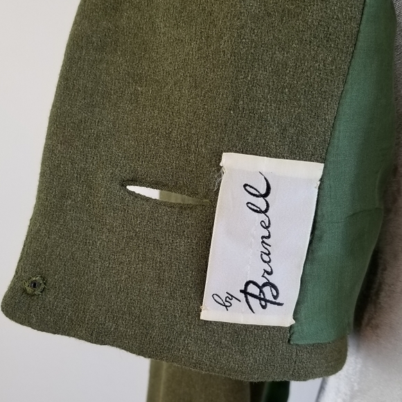 VTG 50s Branell Mink Collar Cropped Suit Jacket - Picture 16 of 16